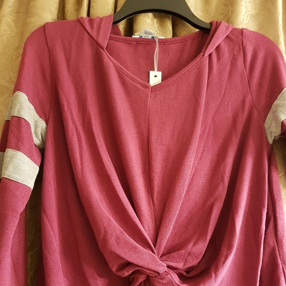 Twisted Knot Magenta Hoodie - Picture 6 of 7